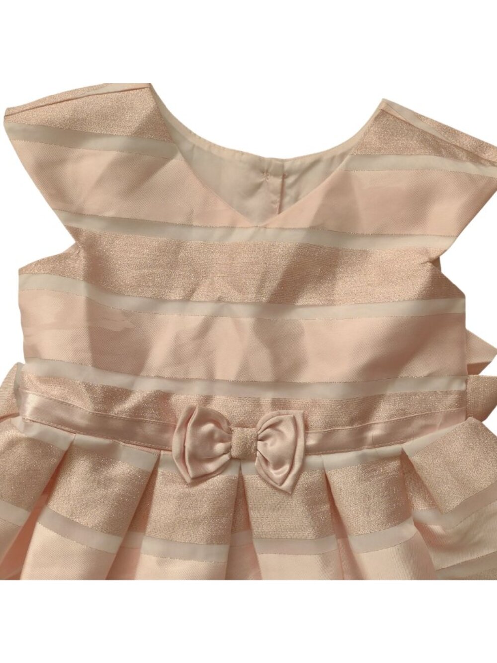 Jona Michelle Girls Set of 2 Party Dresses 4T Bow Glitter Stripes Poofy Dress - Picture 7 of 12